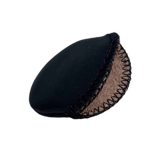 Black leather pouch for pocket
