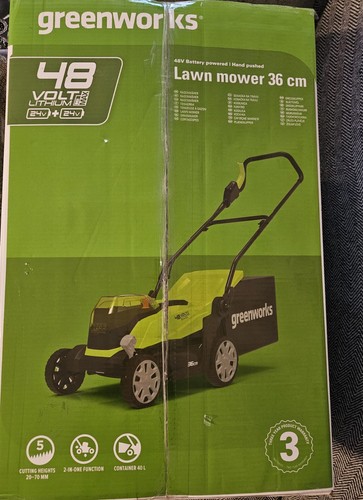 Greenworks 48v 36cm lawnmower - greenworks,
