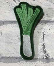 Welsh Leek Embroidered Felt Brooch