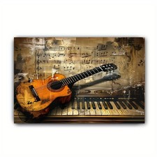 Guitars Music Notes Wall Art