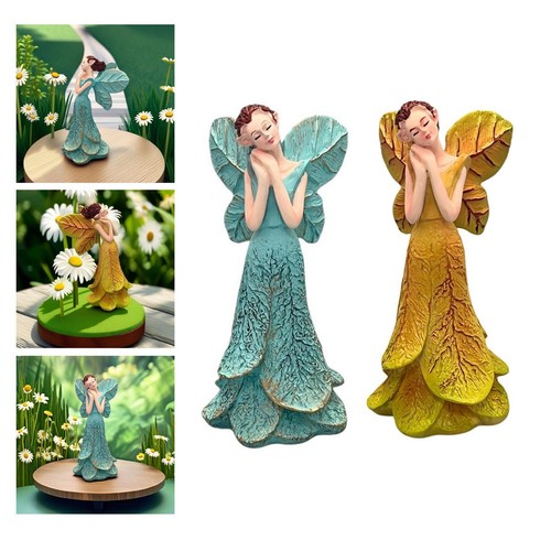 Flower fairy statue sculpture - flower,