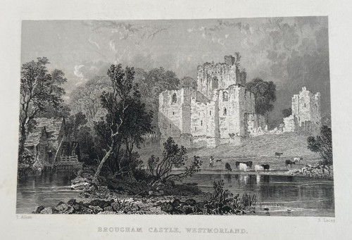 Antique print brougham castle - antique,