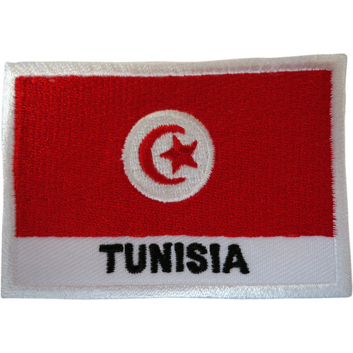 Tunisia flag patch iron sew - patch,