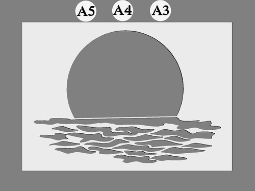 Sun stencil moon mylar - stencil,