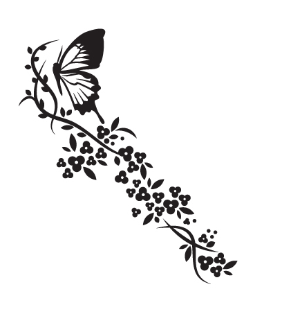 Wall sticker floral - wall,