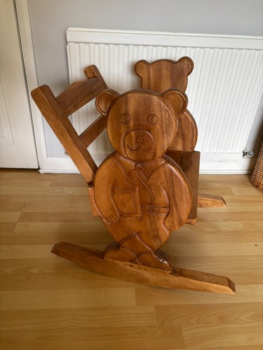 Hardwood children teddy bear - hardwood,