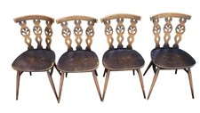 Vintage Ercol Fleur De Lys Dining Chairs Set Of 4 Please Read 