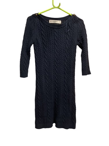 Zara knit navy cable jumper - cable,