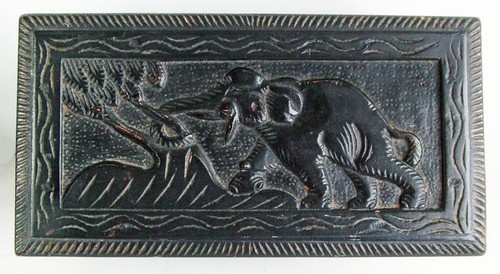 Vintage art deco carved - deco, wood