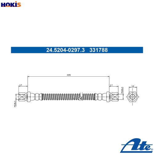 Brake hose 5204 - brake, 24.5204-0297.3