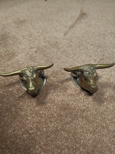 Vintage solid brass bull's
