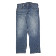 LEVI'S 569 Mens Jeans Blue Regular Straight Denim Medium W34 L34 Classic Fit Zip