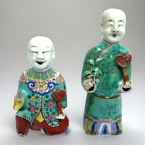 Two chinese qing laughing boy - chinese,