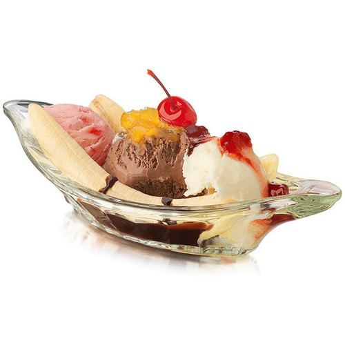 Crisal banana split dish - banana,