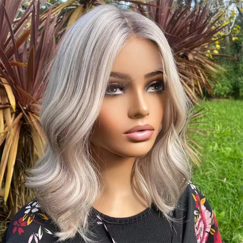 Icy white blonde lace - white,