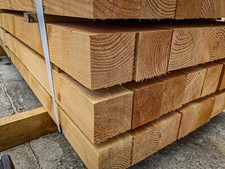 FENCE POSTS LARCH DOUGLAS FIR SOFTWOOD TIMBER SQUARE -  4X4 /100X100MM 8FT 2.4M