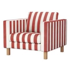 Brand new Ikea Karlstad Armchair Cover In White & Red 