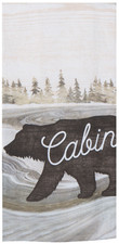 Bear Hand Towel Cabin Themed