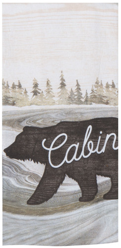 Bear hand towel cabin - bear,