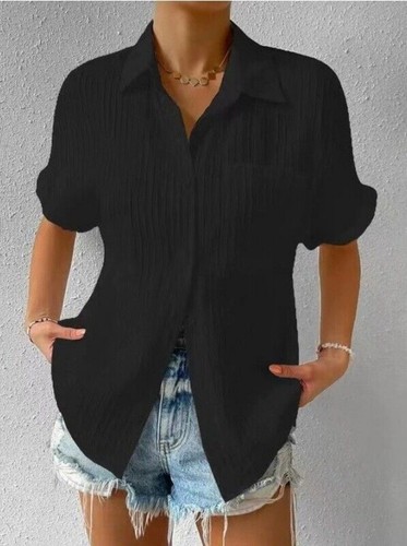 Women button down tops summer - down,