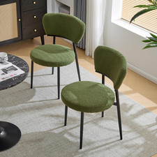 Set of 2 Stylish Green Boucle