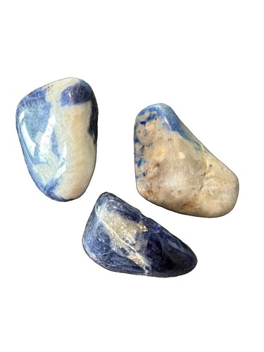 Sodalite tumble stone - x, 3