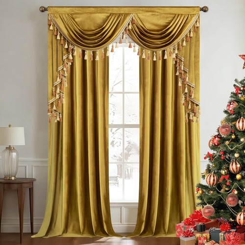 Vogol gold velvet curtain - vogol,