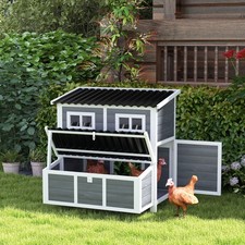 PawHut Wooden Chicken Coop w/
