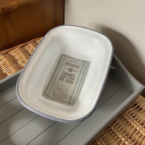 Vintage look enamel oblong - look,