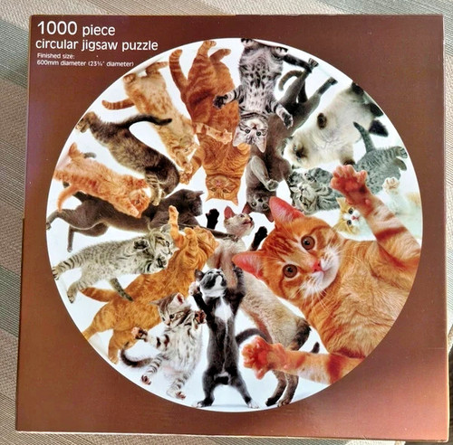 1000 piece circular cat puzzle - circular,