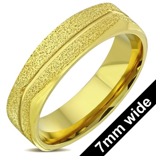 7mm sandblasted gold - 7mm,