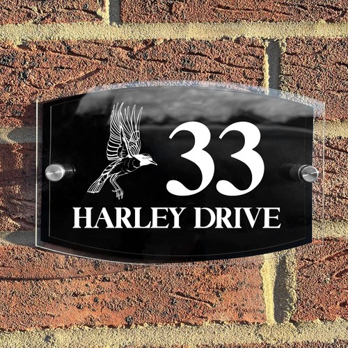 Personalised house sign door - house,