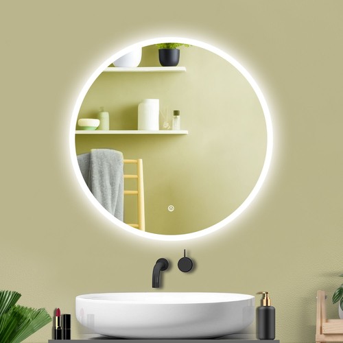 Round illuminated bathroom - round,