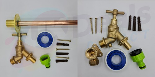 Outside tap kit with through - with,