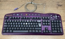 Vintage Yahoo PC Keyboard Crystal Purple Y2K iMac N64 Era 2000