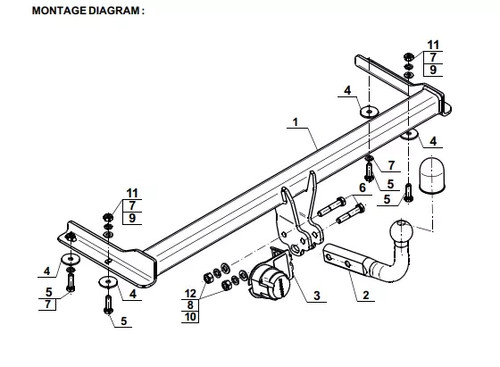 Swan neck tow bar - swan,