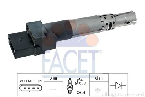 Ignition coil 6334 facet for - 9.6334,