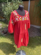 Vintage Mexican Red Cotton