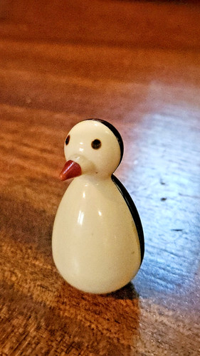 Vtg roly poly hard plastic - ,