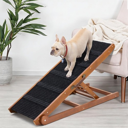 Wooden adjustable pet ramp - wooden,