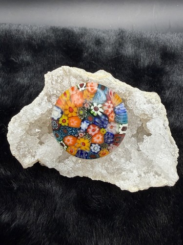 Vintage brooch pin millefiori - vintage,