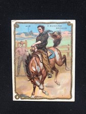 COWBOY SERIES - Cigarette Card - HASSAN - 1910 - T53 - A Bucking Bronco