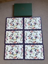 6 x Large Masons Ironstone Blue Mandalay Table Placemats 12" x 9"