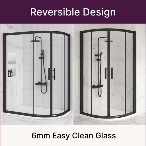 Black quadrant offset - black, shower