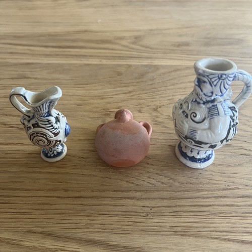 Vintage miniature pottery vase - miniature,