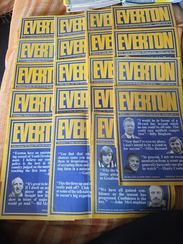 Everton home programmes - everton,