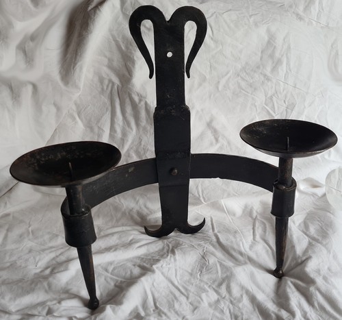 Wrought iron candle sconce - 1,
