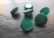 Emerald Green velvet buttons