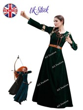 Disney Brave Merida Princess Adult Dress Cosplay Party World Book Day UK