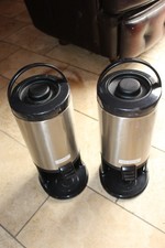 Pair of  drinks dispensers  insulated stainless steel hot cold (approx 3l)